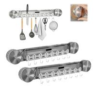 Generico Durable Wall Mounted Inline Vacuum Hooks,No Hole Punching Waterproof Strong Adhesion Coat Rack,Multi-Functional Large Curved Load-Bearing Hooks,Removable and Reusable Wall Mount (2Black)