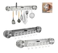 Generico Durable Wall Mounted Inline Vacuum Hooks,No Hole Punching Waterproof Strong Adhesion Coat Rack,Multi-Functional Large Curved Load-Bearing Hooks,Removable and Reusable Wall Mount (2Mix)