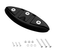 Generico Durevole Tacchetta Pieghevole per Barche Bitta per pontile Ribaltabile Nylon di Marino, Nero, ad Alta Resistenza