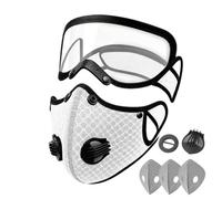 Generico Dust Masque - Sealed Respiratory Protection, Silicone Body 300g Weight Facepiece, Activated Carbon Filtration, Polycarbonate Anti Fog Eye Goggles | Shield For Woodworker & Groundskeeper