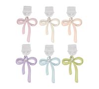 Genérico Dust Plug - Phone Dust Cover | 6 pezzi Plug Cover Bow Zinc Alloy Protective Cellphone Charm Tiny Phone Decor for Most Smartphones Cover Caps Protector