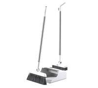 Genérico Dustpan and Broom Set 3 pezzi Sweeping Duster Tool Gadgets, Broom with Dust Pan For Home Kitchen Apartment Indoor Outdoor Floor Dorm Garage
