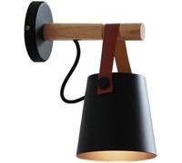 Generico - e Lampada da Parete in Pelle Moderna Applique da Parete a LED in Legno Soggiorno Cintura luci da Parete corridoio Sfondo caffè Illuminazione, Bianco, plafoniera
