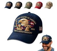 Generico Eagle - United States 250th Anniversary Hat, Adjustable Patriotic Baseball Cap with Bald Eagle,250 Anniversary USA Hat Unisex (1)