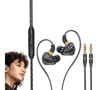 Genérico Earphones - In-Ear Earbuds - Wired Earbuds | 2-in-1 In-Ear Wired Earphones with Microphone 3,5 mm Noise-isolating Wired Earbuds Computer Headphones Gamingg Headphones For Desktop Use