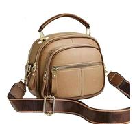 Generico Easiotward Crossbody Bag, Adjustable Wide Shoulder Strap Leather Shoulder Bag, Classic Multifunctional Compartments (Khaki)