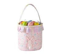 Generico Easter Basket - Bunny Bucket with s Tail for Spring Gifting | Soft Fabric with Cute Rabbit Shape, Empty Candy Basket for Kids Boys Girls Chocolate Toys Snacks Stuffers Party Holiday Birthday