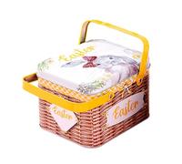 Generico Easter Basket - Metal Candy Storage with Lid And Handle, 15.5x12.8x10.7cm Cookie Box for Stocking Stuffers Holiday Party Chocolates Treat Date