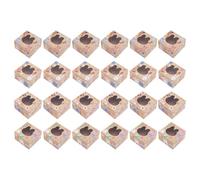 Generico Easter Boxes | 24 Pieces Clear Bunny Head Window Case | Easter Containers | Cake Cookie Treat Snack Toy Craft DIY Project Wedding Holiday Festival