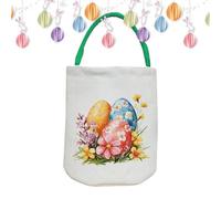 Generico Easter Bunny Basket Bags, Large Capacity Kids Candy Container, Easter Supplies Canvas Storage Pouch for Eggs, Candy, or Toys, Make Easter Memorable 9.06x14.96x0.59 Inches