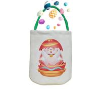 Generico Easter Bunny Basket Bags, Large Capacity Kids Candy Container, Easter Supplies Canvas Storage Pouch for Eggs, Candy, or Toys, Make Easter Memorable 9.06x14.96x0.59 Inches