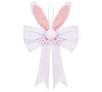 Generico Easter Bunny Bows, Lighted Wreath Decor, 12cm Cute Ear Ornaments for Trees, Fabric Holiday Decoration, Home Accent with LED Lights, Indoor Outdoor Use for Wall Door Table Garden