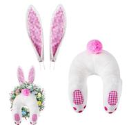 Genérico Easter Bunny Butt For Wreath - Bunny Butt Wreath Kit | Bunny Butt Ears Garland Kit 3 pezzi, Door Cute Cartoon Bunny Butt with Ears Spring Holiday Easter Decor