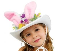 Generico Easter Bunny Ear Hat - Festive Western Costume Headwear | Kids Easter Bunny Hat For Egg Hunts Carnival Parties Celebrations Family Gatherings Costume Balls Spring Fun Accessory