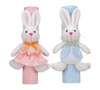 Generico Easter Bunny Fridge Handle Covers - 2-Pack Soft Protective Pull Covers, Home Appliance | for Kitchen Apartment Office Refrigerator Dishwasher Microwave Winter Fun Safety Decor