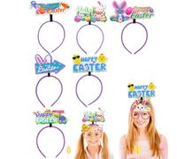 Generico Easter Bunny Headband, Easter Photo Booth Props, Easter Party Favor, 6x Easter Headbands, Photo Props for Easter, Easter Headbands for Women, (25x22x8in) Random Color