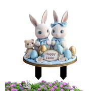 Generico Easter Bunny Lawn Stake, Flat 2D Acrylic Garden Decoration, Cute Spring Plant Pot Stick, Party Favor Accessory, Patio And Outdoor Yard Decor, Fun, Easy to Use for Home Garden Spaces