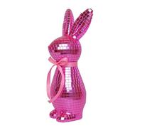 Generico Easter Bunny Reflective Figurine, Disco Rabbit Mantel Decoration, Sturdy Home Accessory with Practical Structure, Rabbit Ornament for Spring Holiday Party Living Room Bedroom Desk Shelf Use