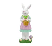 Generico Easter Bunny Statue, Festive Easter Ambiance, 9.3x8.5x26.5cm, Whimsical Holiday Decor, Resin Tabletop Ornaments, Easy To Place Anywhere, for Indoor Home Decoration
