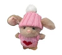 Generico Easter Bunny Stuffed Animal, Adorable Plush Toy with Inspirational Card, Handmade Emotional Support, Gray/Khaki/Blue/Pink Small Easter Decorations for Girls and Boys
