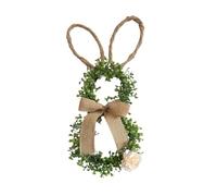 Generico Easter Bunny Wreath, 19.6 inch Bunny Decor, ArtificialOutdoor Wreath with Flower And Bow - for Spring, Holiday, Party, Porch, Home, Outdoor, Wall, Window