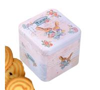 Generico Easter Candy Tin, Rabbit Treat Box, Tin Container for And Snacks, Sturdy Design, Home Bedroom Living Room Accessory, Great for Parties Gatherings Holiday Events