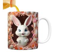 Generico Easter Ceramic Mugs,3.74x3.15 Inches Funny 350ml Colorful Drinking Holiday Tea Mugs | Bunny Egg Design, Comfortable Grip Tea Cup For Hot Cocoa Coffee Milk