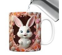 Generico Easter Ceramic Mugs - Colorful 350ml Ceramic Funny Drinking Mugs,Bunny Or Egg Tea Cup,Easter Fun Intensified Comfortable Grip Easterr Party Cups For Home School Table Centerpieces