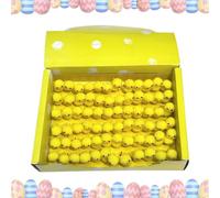 Generico Easter Chicks - 1.2 Inch Classic Chenille Miniature Figures, 72-Piece Bulk Set, Tiny Plush Chicken Toys, Yellow Furry Birds, Springtime Party Accents, Festive Table Scatter | For Decorations