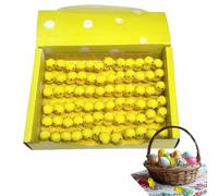 Generico Easter Chicks - Cotton Ball 3x1.5cm | Plush Chicken Decorations, Cute Mini Chick Set Of 72 | Easter Decor Photo Props For Home, Party, Table Display, Basket Fillers, And Holiday Crafts