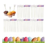 Generico Easter Cocktail Picks,100 Piece Double-Sided Cake Toppers Party Decorations | Versatile Easter Drink Stirrers,for Indoor Outdoor Party Supplies Spring Holiday Food Drink Cake Sandwiches