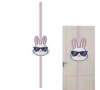 Generico Easter Door Bow | Cute Bunny Head Spring Decoration,Door Ribbon Bows,for Cabinet Dorm Fireplace Home Party School Wardrobe, 85.83x16.73 Inches