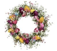 Generico Easter Door Wreath - Artificial Spring Flower, Easter Egg Decor for Entryway, Front Door Ornament, Holiday Floral Swag with Pair Hues, Seasonal Welcome Sign for Porch Yard Patio And Outdoor