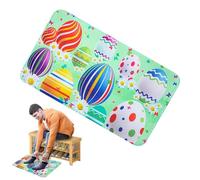 Generico Easter Doormat - Polyester 60x1x40cm | Absorbent Happy Easter Welcome Mat, Non-Slip Spring Farmhouse Rug | Easters Entrance Mat For Front Door, Outside Entry Home Decor