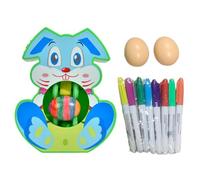 Generico Easter Egg Decor - 8.27 Inch Creative Art Kit ƒor kids | ABS Electric DIY - Rotating design quick drying with light music promotes imaginative play learning fun at home or school