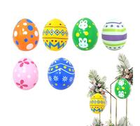 Generico Easter Egg Decorations - 6 Pack Large Inflatable | Hanging Ornaments,Courtyard Lawn Garden Party, Multicolor Outdoor Indoor Holiday Birthday Spring Decor, PVC Material, 27x35cm Each