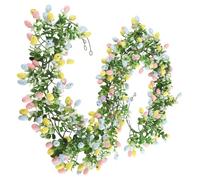 Generico Easter Egg Garland | 2 Pieces Artificial Easter Egg Garland Decor, 6.9 Feet Easy Maintenance Holiday Ornament - Eye-Catching Wonderful Present for Party Wall Fireplace Mantel Stairs Window