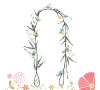 Generico Easter Egg Garland - 5ft Egg Artificial Spring Wreath | Easter Decorations Garland for Indoor Home Room Dormitory Window Porch Daily Holiday Thanksgiving Party Vacation Photo