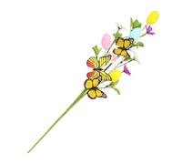 Generico Easter Egg Picks, Colorful Easter Picks, 15.7 Inch Artificial Butterfly Branch Decoration with Flowers and Leaves, Home Party Seasonal Decor for Wedding Birthday Holiday Indoor Outdoor Use