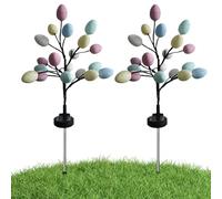 Generico Easter Egg Solar Lights Outdoor | 2X Waterproof Light Decoration - Eggs LED Lights for Easter Christmas Outdoor Decorations for Outside Spring Garden Patio