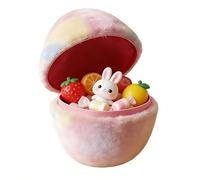 Generico Easter Eggs Velvet, Empty 8.3 inch Party Favor, Plush Easter Egg for Basket Stuffers Hunt Supplies, Holiday Decoration Fabric Material Perfect Spring Festival, Egg Hunts, And Fun