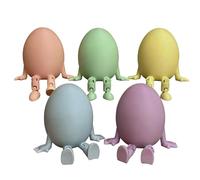 Generico Easter Figurine Set, Spring Decor Bundle, 5 Pieces 3D Printed Jointed Egg Toys for Holiday Display Routine, Decorative with Movable Design, Cute Festive Accent, Home Room Daily Use