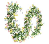 Generico Easter Garland - Festive Hanging Banner for Spring Party Decoration | Paper Card Material with Colorful Cutout Designs, Lightweight String Assembly for Wall Door Mantel Holiday Decor