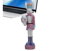 Generico Easter Nutcracker Decoration - 22.5x5.5cm Colorful Traditional Decorative Holiday Ornament - Rabbit Soldiers Nutcracker Decor,for Spring Holiday Mantel Shelf Entryway Home Display