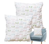 Generico Easter Pillow Covers - 18X18 Inch, Spring Bunny Cushion Cover,Polyester Material | 2 Pieces Decorative Pillowcase For Sofa Couch Chair Bed Living Room Bedroom Home Patio Holiday