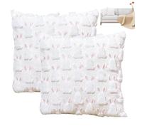 Generico Easter Pillow Covers - 18X18 Inch, Spring Bunny Cushion Cover,Polyester Material | 2 Pieces Decorative Pillowcase For Sofa Couch Chair Bed Living Room Bedroom Home Patio Holiday