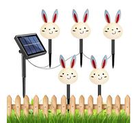 Genérico Easter Solar Lights - PP 15.75 Inches Height, Bunny Pathway Lights, Carrot Design Outdoor Decor | Waterproof Lawn Lighting, Outdoor Garden Light For Patio, Porch, Walkway, Courtyard