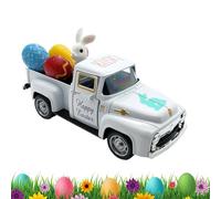 Generico Easter Truck Decorations - Small Farm Style Model, Bunny Egg Display Set | Table Dorm Porch Decoration Kit with Living Room Home Kitchen Mantel Holiday Spring Celebration Decor