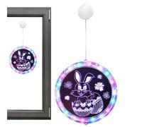 Genérico Easter Window Lights - 42 x 16 cm, Bunny LED String, Battery Operated Lights | Colorful Easter Decor For Wall, Indoor, Outdoor, Home, Tovaglia, Party, Porch, Christmas
