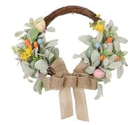 Genérico Easter Wreath | 15,8 pollici Holiday Decorations with Bow Knot and Eggs | Front Door Wreath | for Wedding Kitchen Family Gathering Party Entryway Living Room